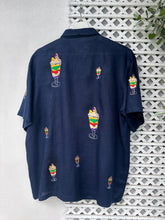 Load image into Gallery viewer, Halo halo polo in navy blue