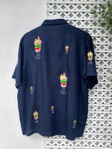 Halo halo polo in navy blue