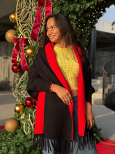 Charger l'image dans la galerie, Abra shawl black red