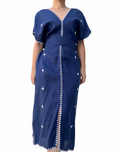 Sinag abra dress in navy blue 1