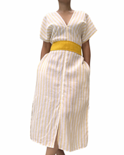 Load image into Gallery viewer, Sinag dress stripe yellow