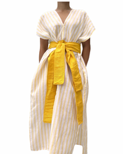 Load image into Gallery viewer, Sinag dress stripe yellow