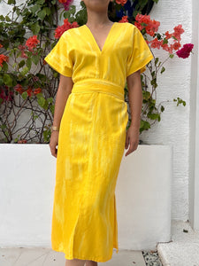 Sinag dress in yellow t’nalak