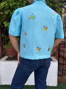 Halo-halong embroidery top