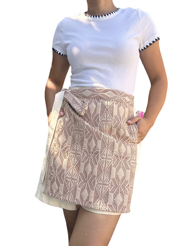 Yakan  shorts Garterized wrap shorts