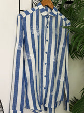 Charger l'image dans la galerie, Jeepney stripe blue long sleeves polo