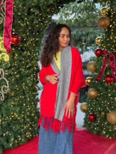 Charger l'image dans la galerie, Abra shawl red grey