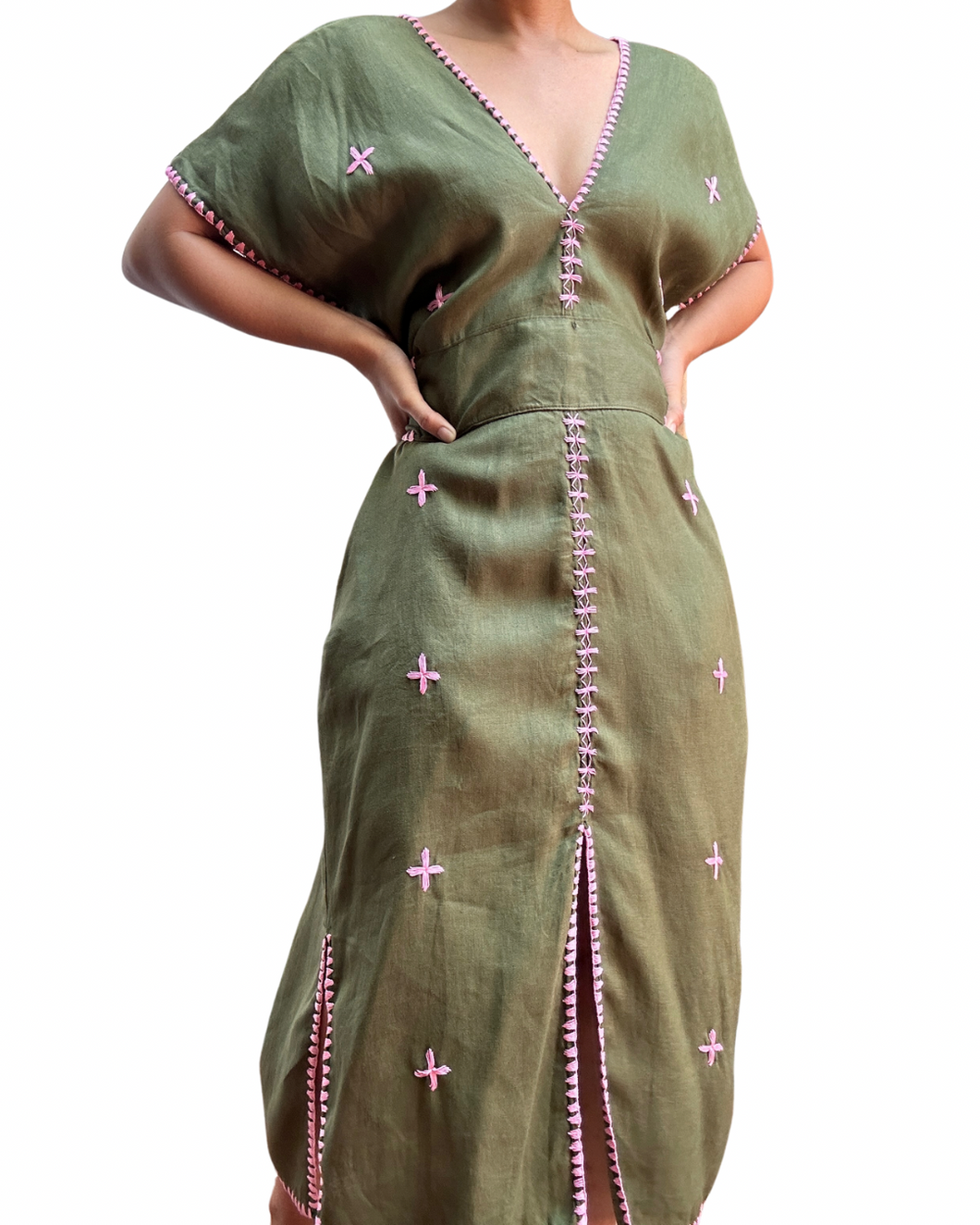 Sinag abra dress in olive