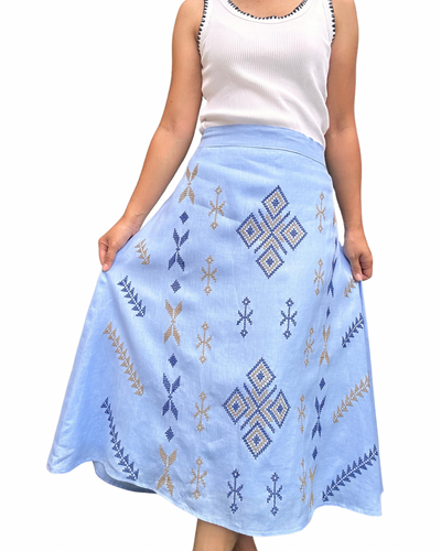 South cotabato skirt in light blue