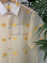 Load image into Gallery viewer, Gold creme pinya polo