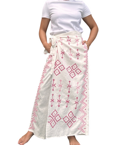 T’boli Garterized wrap pants blue 01 main image 0