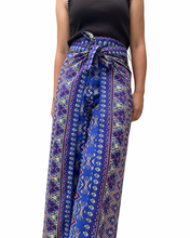 Load image into Gallery viewer, Nella blue wrapped around pants free size