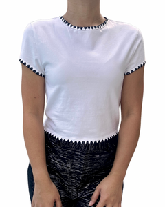 Abra shirt crop top white