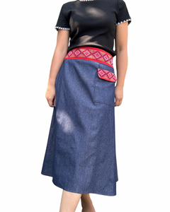 Armie skirt with bagobo red