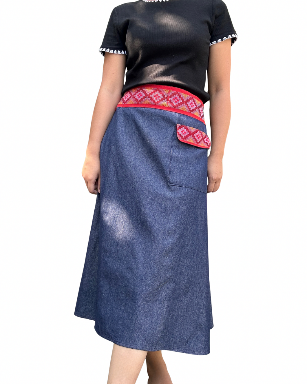 Armie skirt with bagobo red