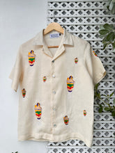 Load image into Gallery viewer, Halo halo polo in creme camp collar