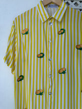 Load image into Gallery viewer, Calamansi yellow stripe polo
