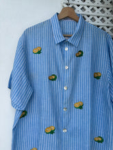 Load image into Gallery viewer, Calamansi blue stripe polo