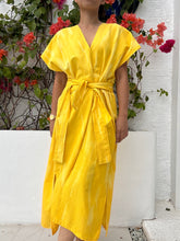 Load image into Gallery viewer, Sinag dress in yellow t’nalak