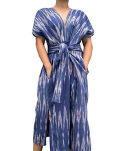 Load image into Gallery viewer, Ikat Sinag dress in blue