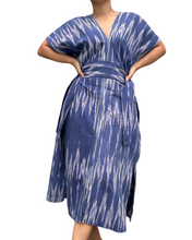 Load image into Gallery viewer, Ikat Sinag dress in blue