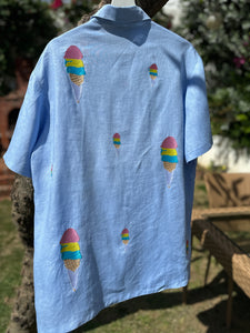 Ice cream polo in blue