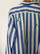 Charger l'image dans la galerie, Sampaguita stripe blue long sleeves polo