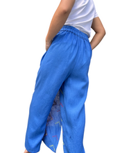 Load image into Gallery viewer, T’boli Garterized wrap pants blue 01