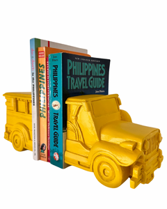 Mini jeepney bookends in yellow