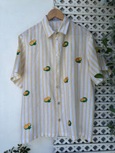 Load image into Gallery viewer, Calamansi yellow stripe polo 01