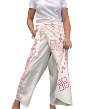 Load image into Gallery viewer, T’boli Garterized wrap pants off white