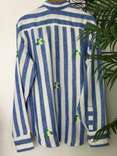 Charger l'image dans la galerie, Sampaguita stripe blue long sleeves polo