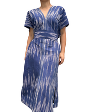 Load image into Gallery viewer, Ikat Sinag dress in blue