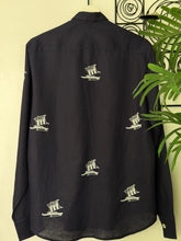 Charger l'image dans la galerie, Vinta navy blue polo long sleeve