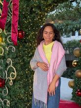 Load image into Gallery viewer, Abra shawl grey pink