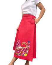 Charger l'image dans la galerie, Peacock skirt red Size L