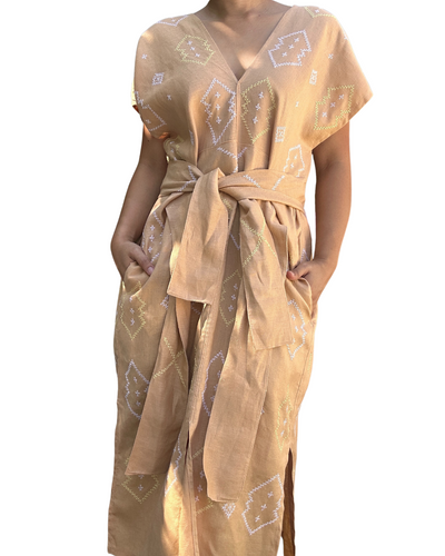 T’boli Sinag dress mocha