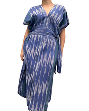 Load image into Gallery viewer, Ikat Sinag dress in blue green
