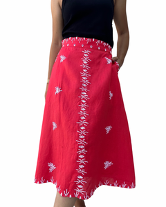 Mila Tweetums skirt in red orange