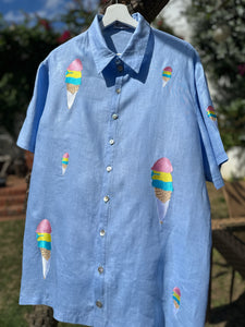 Ice cream polo in blue