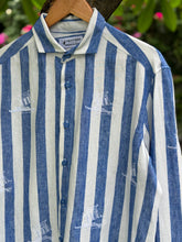 Charger l'image dans la galerie, Vinta stripe blue long sleeves polo