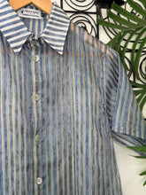 Load image into Gallery viewer, Stripe blue pinya polo