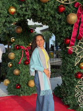 Load image into Gallery viewer, Abra shawl sky blue grey