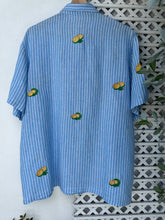 Load image into Gallery viewer, Calamansi blue stripe polo