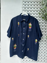 Load image into Gallery viewer, Halo halo polo in navy blue
