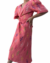 Load image into Gallery viewer, Coral T’boli Wrap dress