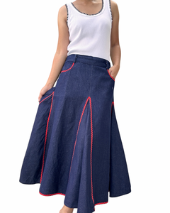 Rosie blue denim skirt