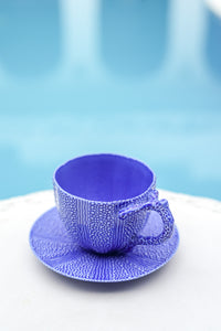 Salungo cup and saucer blue