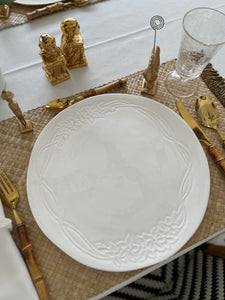 Sampaguita plates in white