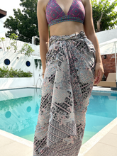 Load image into Gallery viewer, Sarong black wrap skirt